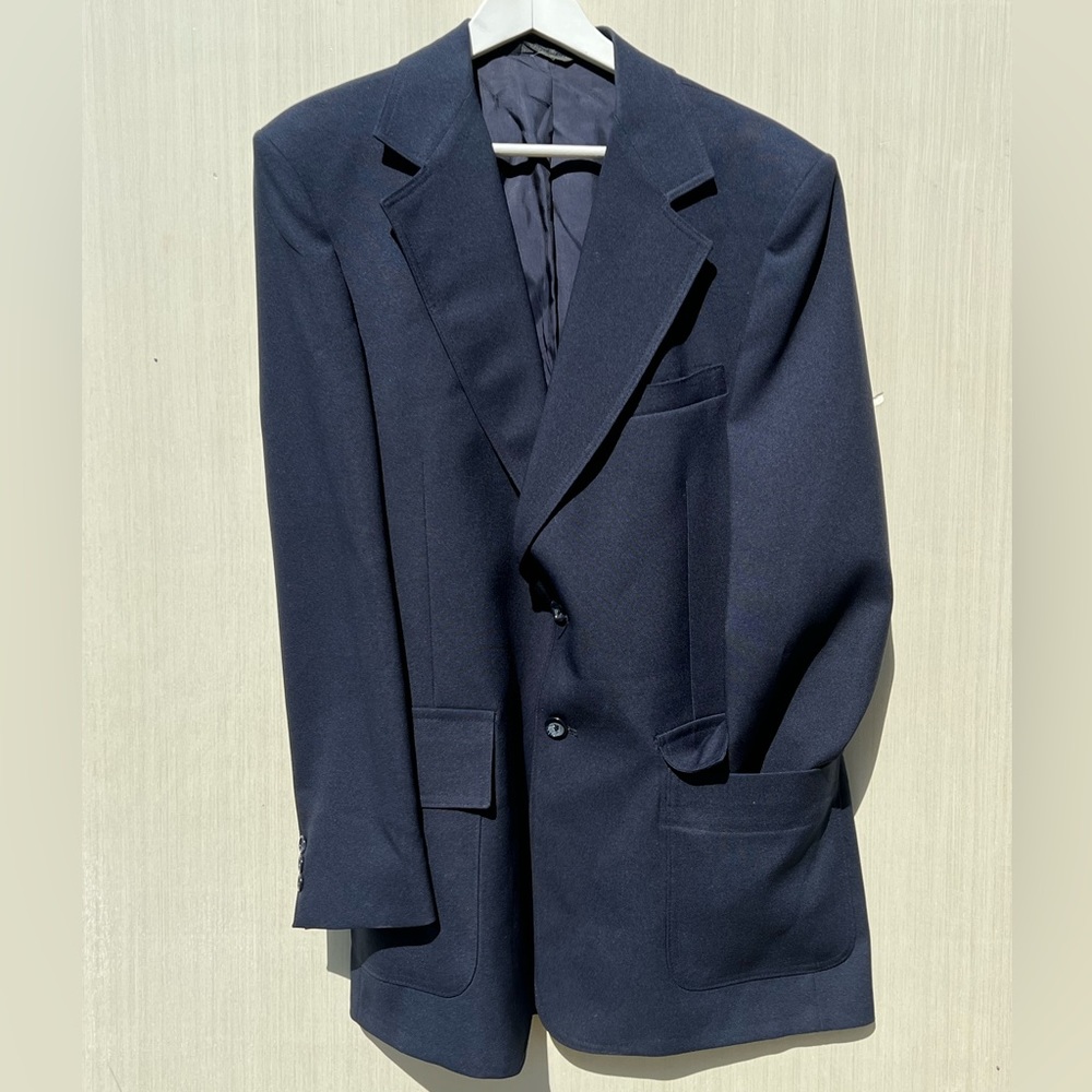 Vintage 70s style Belk navy blazer